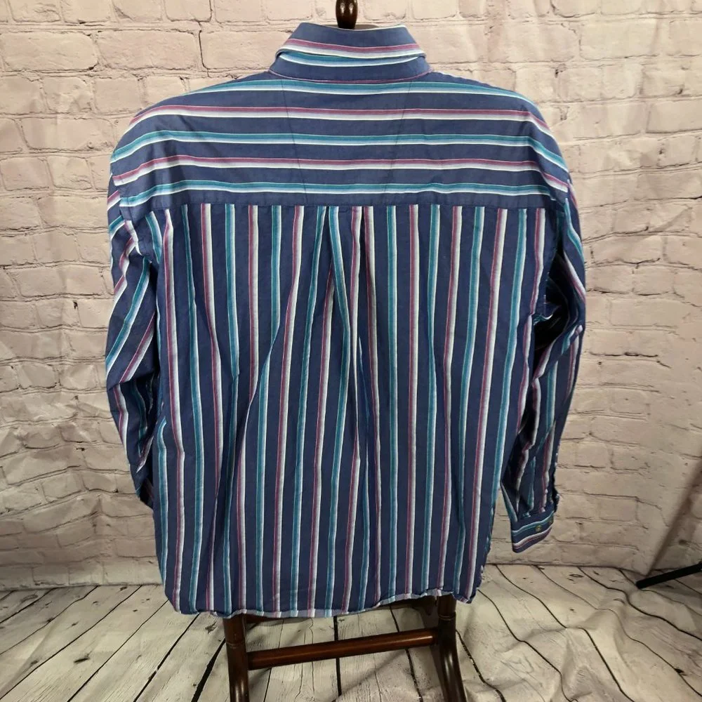 🛍️🛍️SOLD Men's Wrangler George strait dress shirt sz large Button down Shirt - Picture 5 of 5